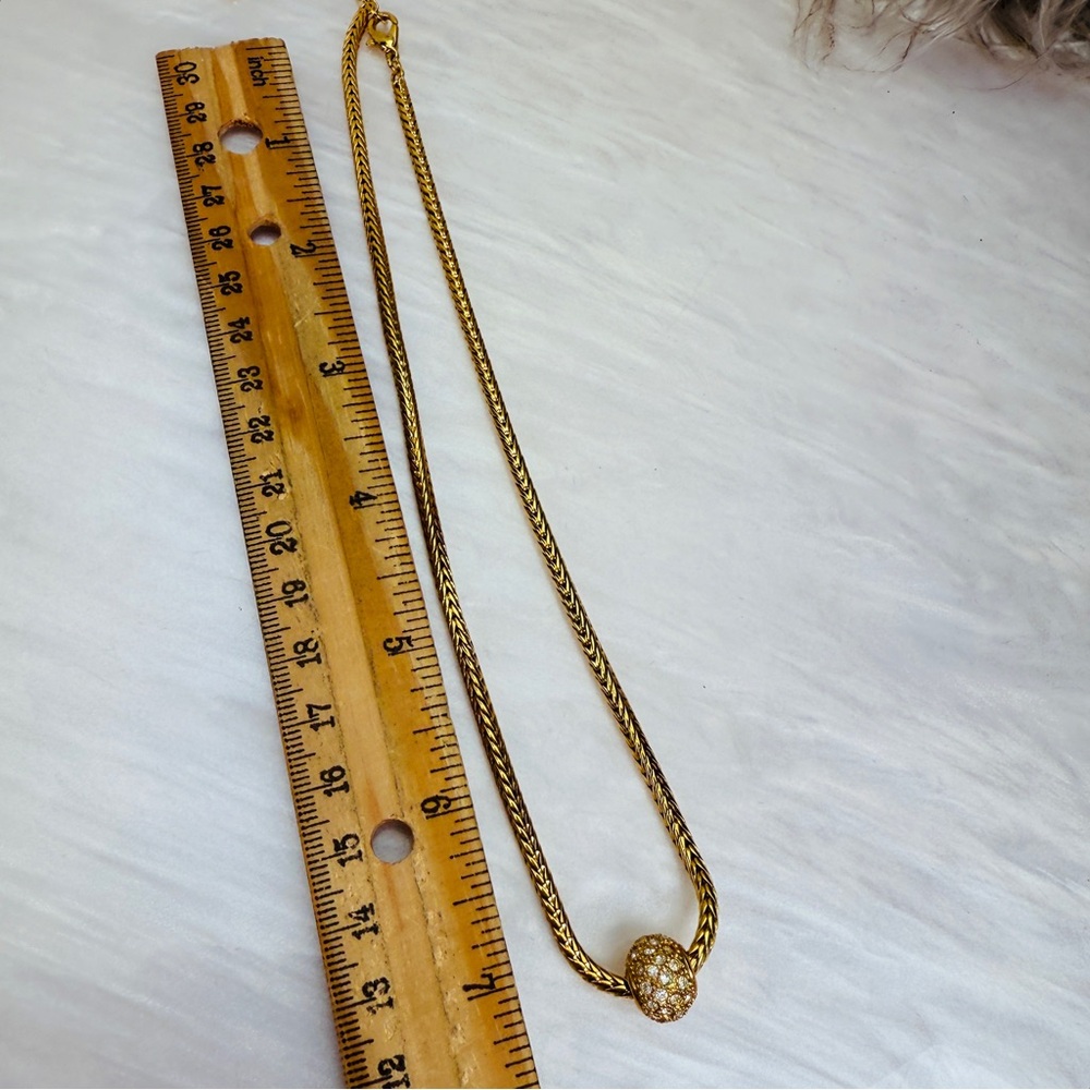 Elegant Goldtone Necklace with Crystal Accents - Picture 8 of 8